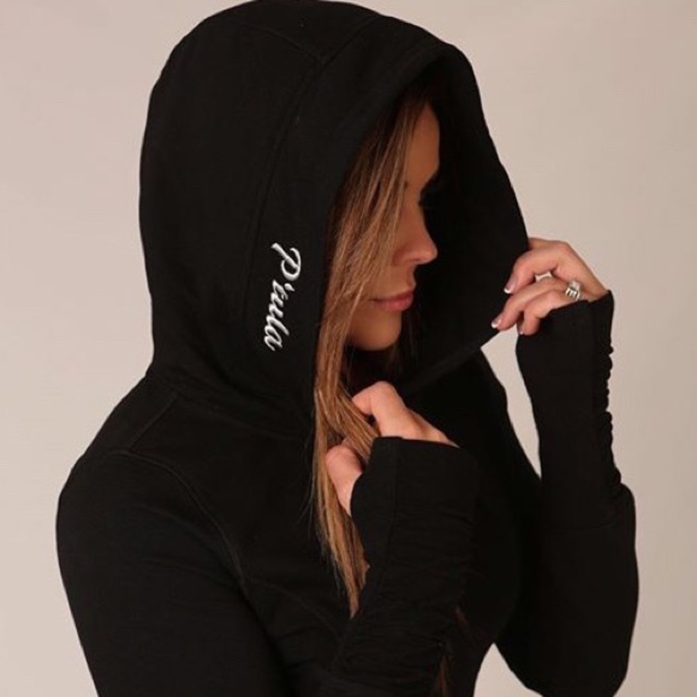 P’tula Michelle Fitted Hoodie Onyx Black